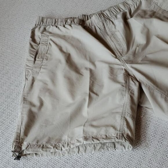Columbia Cinched Waist & Hem Zippered Pockets Hiking Fishing Beige Sz. XL Shorts - Picture 6 of 12